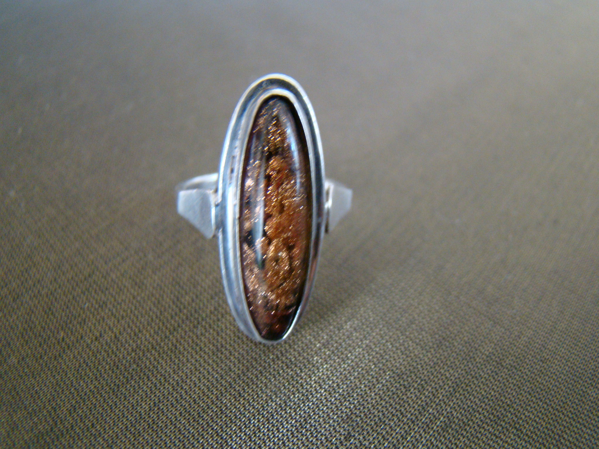 constant veiling Cilia antieke zilveren ring bruine steen ovaal smal - bestel bij mittens.nl